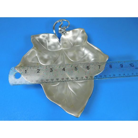 Ikora Leaf Dish Silver Plate Marked & Tag Germany 9.5 X 8 in. - Picture 7 of 9